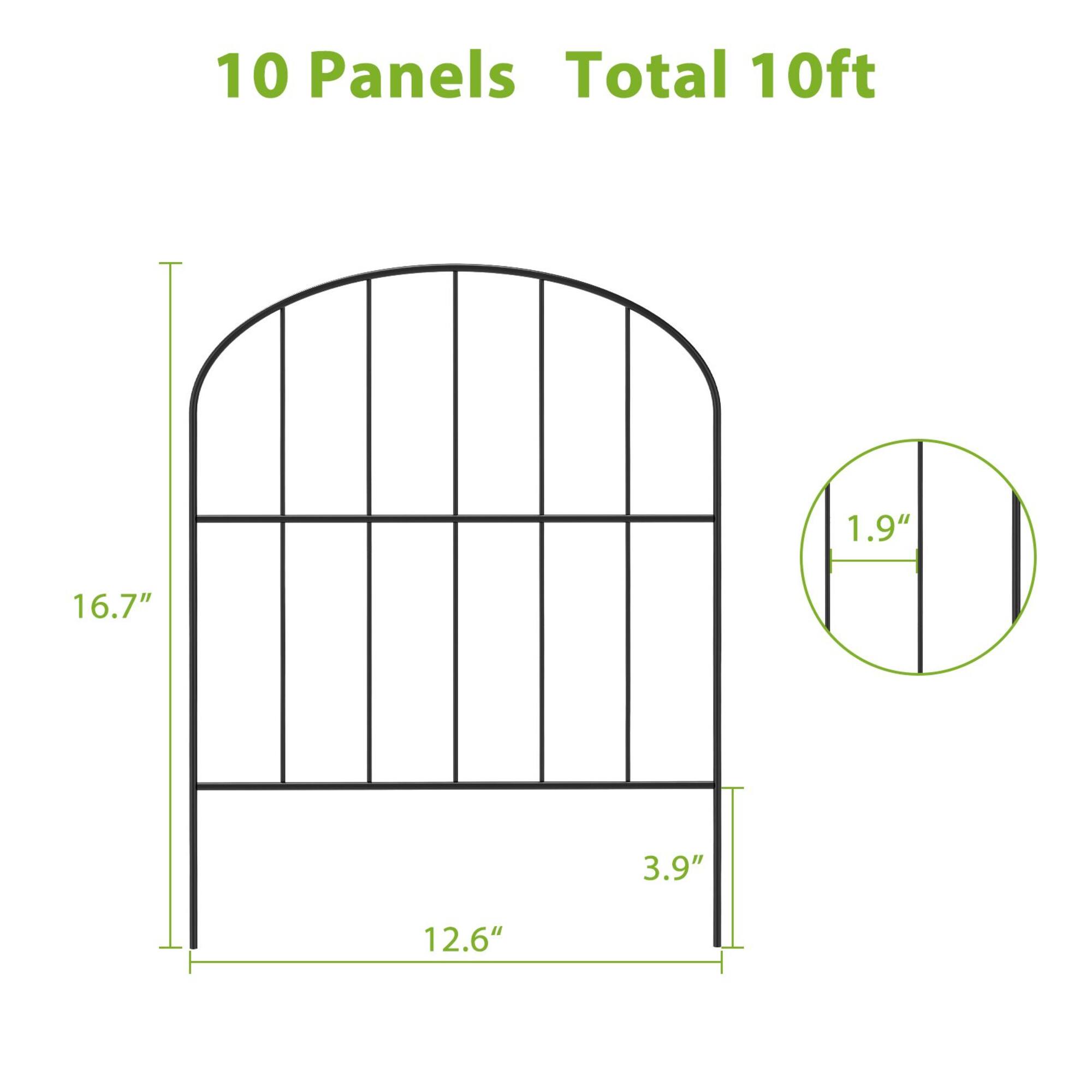NEX 10.5ft. Black Decorative Arch Garden Fence